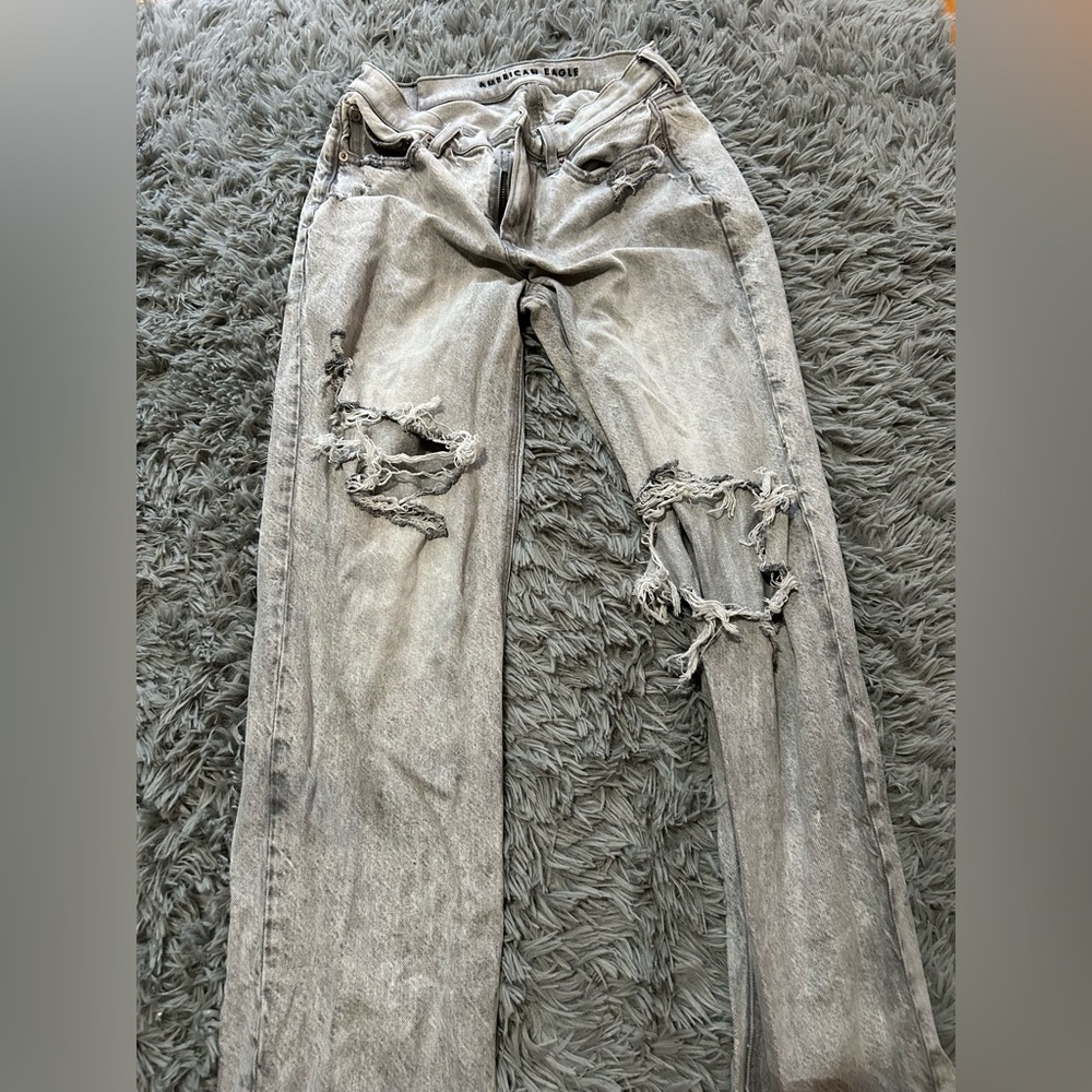 grey wash mom jeans size 4 standard